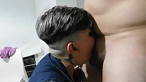 Friend invites us to watch his slut get anal fucked with monster cock