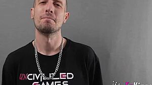 Hey, check young Vanesa Merino eating old cock at casting