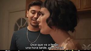 Passionate Brunette In Stockings Enjoys Fucking Spanish Sub