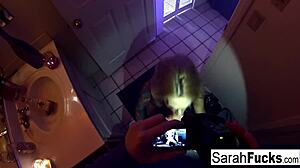 Sarah Jessie Giving Blowjob in Bathroom?