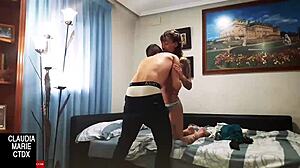 Amateur couple fucks at home during coronavirus quarantine