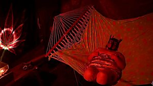 getting frisky in a tent fingering her wet hole in a hammock