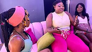 Nigerian lesbians diving into neighbors' wet pussies