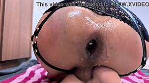 deepxx33 shemale rocks the best anal play of the day in fishnets