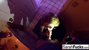 Sarah Jessie Giving Blowjob in Bathroom?