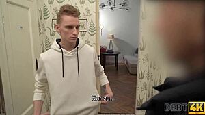 how could debt collector bang shopaholic teen while hubby watches?