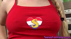 flexible lesbian teen explores toys and dildos with fingering and masturbation