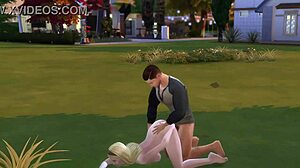 the military guy sneaks into the park for some public outdoor fun with a blowjob