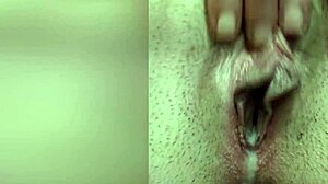 wet creamy squirting orgasm in solo pussy closeups, homemade style