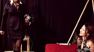 asian pornstar jaden in a bent over dildo fucking session