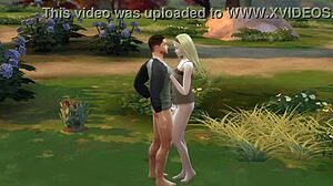 the military guy sneaks into the park for some public outdoor fun with a blowjob