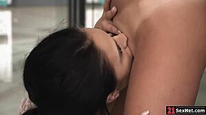 Blonde Milf Teasingly Licks Her Stepdaughter's Shaved Pussy And Ass