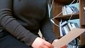 European Milf Slave Sara Pacte Flashes in Bondage Exhibition