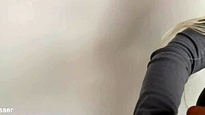 Horny officer arrests me for dirty acts with his huge cock at work.