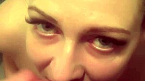 Horny milf swettysvett sucks in the bathroom after a steamy workout