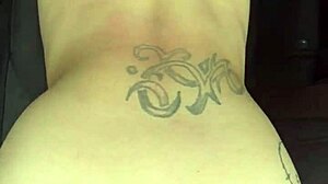 Busty hooker rides bareback in car midday