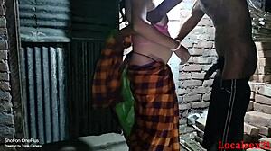 lovely village wife enjoys full night sex