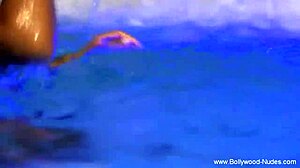 Pretty Asian woman cleansing her naked body 😊