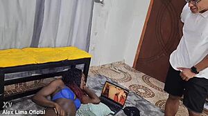 i caught her masturbating to porn and she begged me to fuck her tight pussy.