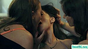 lesbian friends dive into a pussy licking threesome with seduction and orgasms 😍👅