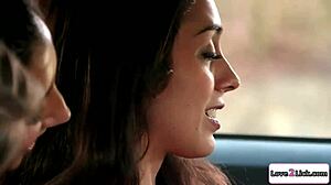 voyeur latina masturbates watching two babes lick shaved pussy