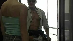 i'm the cute blond with small tits getting anally drilled by the jacked repairman, his big dick in my ass