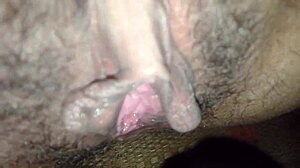 Intense fucking of shaved pussy until squirting