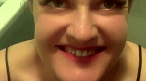 Horny milf swettysvett sucks in the bathroom after a steamy workout