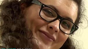 Fetish Pro Tranny in Glasses Jerks Off in Compilation