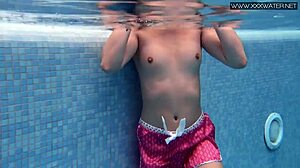 Lady Dee Cute Shy Czech Teen 18+ Swimming Underwater In Pool With Juicy Tight Body.