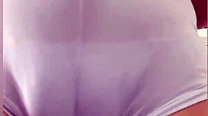 Little Whore Cums on Her Hand While Flashing in Public