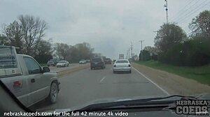 yo, check this barely legal teen with braces flashing pink pussy outdoors