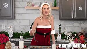 Mrs. Claus, feeling lonely, gets cured by cherry kiss and ethan seeks in hardcore pov