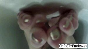 sexy makeup room bath bts with gorgeous christy mack