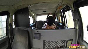 British Milf Rims and Fingers Passenger's Ass in Car