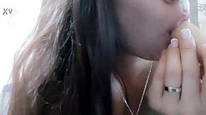 Nipples Erect As She Fucks Pussy Fast