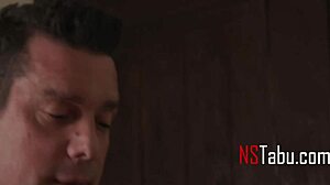 stepdad fucks his petite stepdaughter hard, taking care of her tight pussy while she sucks his cock.