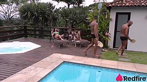 Beautiful Nymphs Party With Rough Blowjobs, Ass Licking, Gaping, And Monster Cock Orgasms