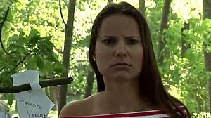 Claudia Rossi Dives into Kinky Games with a Masked Man in Deep Woods