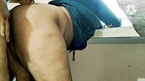 Indian desi mom bent over, taking monster cock hard in kitchen doggystyle!