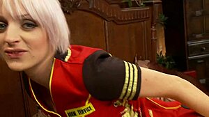 Farrah Fox pleasures the morning wood of a guest in stockings.