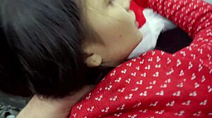 Santa Helper Matty Mila Perez In Public Reality Show With POV