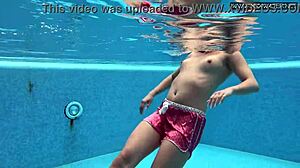 Lady Dee Cute Shy Czech Teen 18+ Swimming Underwater In Pool With Juicy Tight Body.