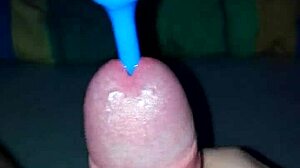 handjob with plugin leads to cumshot in casual chat