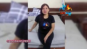 Intriguing interview with Latina amateur Shanell during casting.