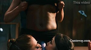 i licked her shaved pussy in group banging with cum