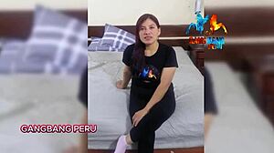 Intriguing interview with Latina amateur Shanell during casting.