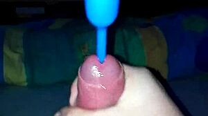 handjob with plugin leads to cumshot in casual chat