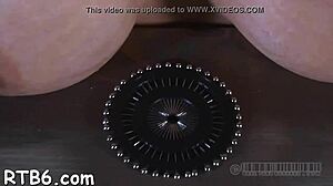 bondage session turns rough with femdom sucking and fucking