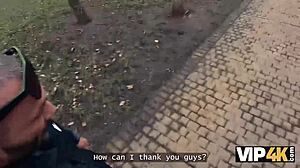 vip4k hes jealous because i paid rent with my shaved pussy to friend outdoors.